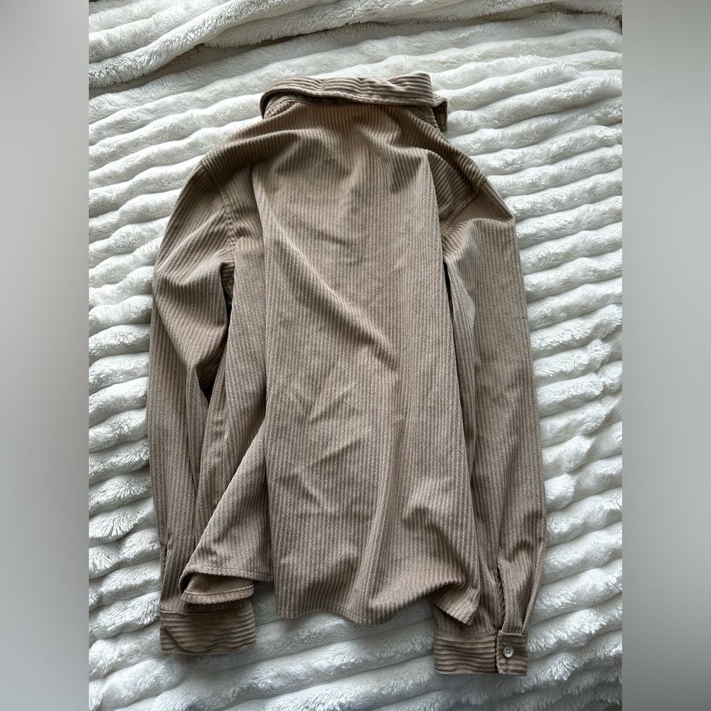 SHEIN 13-14 button down brown top - Picture 3 of 3